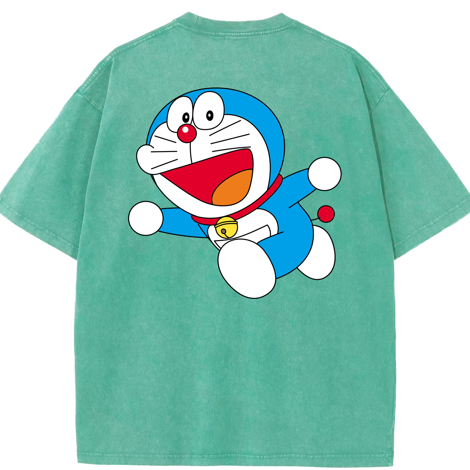 （画像用） ドラえもん Doraemon 綿100% ヴィンテージ風 半袖Tシャツ（背面プリント）